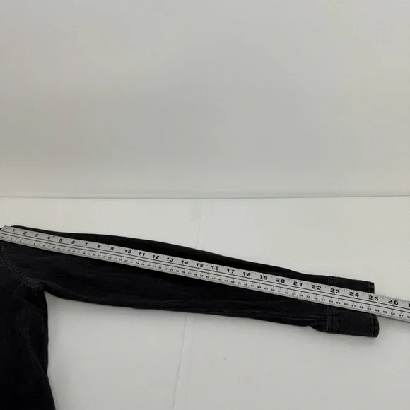 Polo Ralph Lauren Black Denim Button Up Shirt Women's Size 8 Cotton Slim Fit - Picture 6 of 13